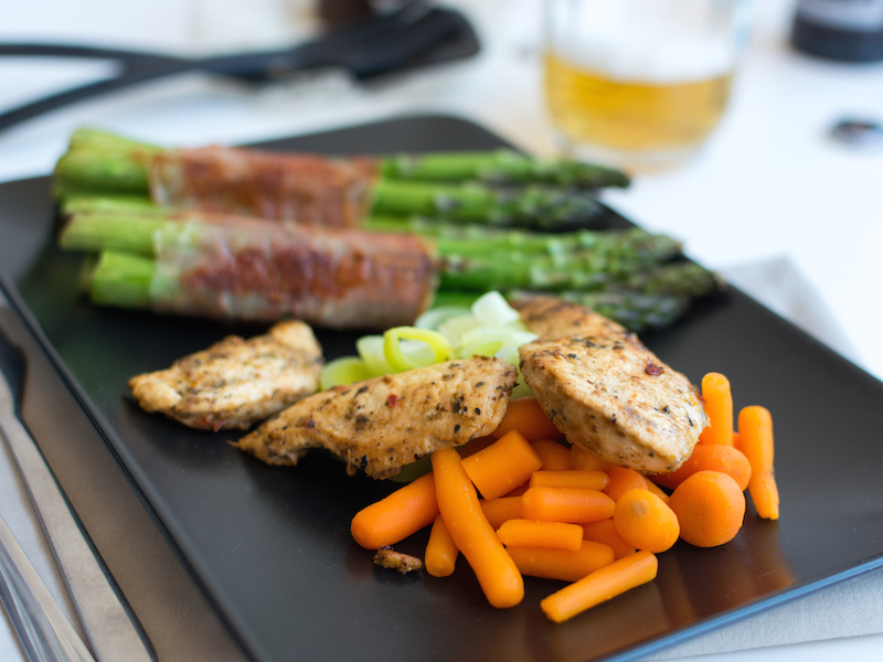Chicken breast steak with vegetables  